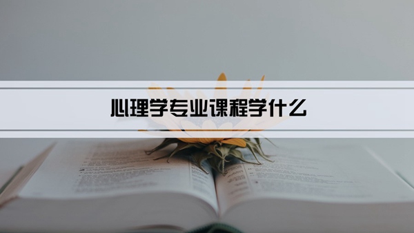 心理学专业课程学什么(毕业后做什么工作)